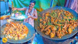 Most Viral Durga Prasad Ki Bihari Style Tawa Chicken Litti Making Rs. 90/- Only l Patna Street Food