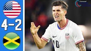 United States vs Jamaica 4-2 Highlights & All Goals 2024 HD