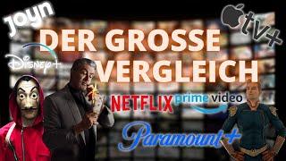 Welcher Streaming Dienst ist der Beste Netflix Disney+ Amazon Prime Paramount+ Joyn Apple TV