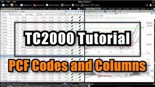 How to use PCF Codes and Columns | TC2000 Tutorial