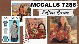 MCCALLS 7286 PATTERN REVIEW, SEWING A WOMENS KNIT SHIRT, DIY KNIT TUNIC,