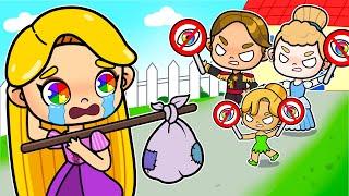 Rapunzel Mother and Daughter But Dad Hates My Rainbow Eyes | Princess In Avatar World | Toca Boca