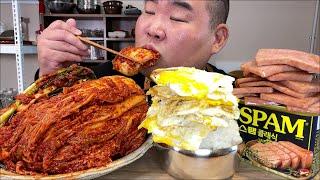 푸우의 매운김치 출시 !! 오 맵!김치 + 스팸한통 + 후라이한판 + 쌀밥 먹방 입니다. MUKBANG