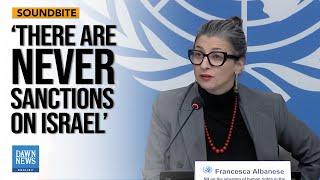 Francesca Albanese Criticises Israel On Brutality, Impunity Over Palestine At UN | Dawn News English