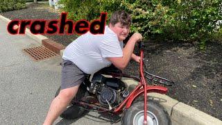 I CRASHED my mini bike