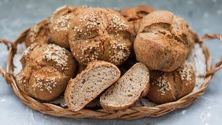 Ржаные булочки с отрубями на закваске/Rye Sourdough Buns