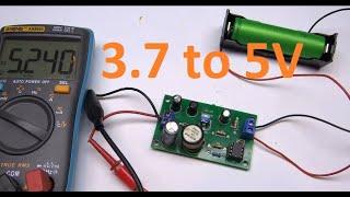 دارة بسيطة لرفع الجهد  من 3.7 الى 5 فولت || Simple DIY 3.7 to 5V DC DC Boost Converter