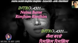 Naina Barse Rimjhim Rimjhim Karaoke With Scrolling Lyrics Eng. & हिंदी