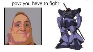 Mr incredible becomes uncanny (mobile suit gundam meme)