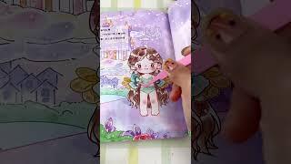 ASMR decorating paper doll with stickers DIY sticker dress up #dressup #asmrpaper #papergifts