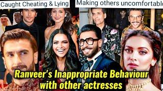 RANVEER SINGH'S CHEAP BEHAVIOUR: REMOVING HIS PANTS & SITTING NEXT TO ACTRESSES & STAFF MEMBERS