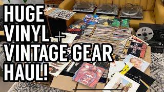 Mega Record Collection + Vintage Gear haul! 1,000+ Classic Rock Vinyl Records, Reel to Reel & More!