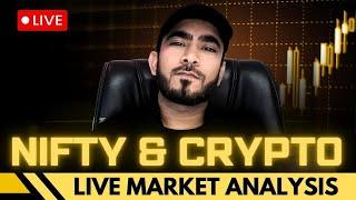 Nifty-Banknifty-Sensex & Crypto Analysis | Live Analysis | | 10-March |  #livetrading