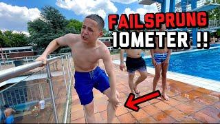 Kleiner Bruder(14) macht SALTO & KÖPPA von 10M!?