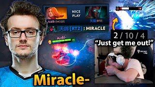 MIRACLE tips ARTEEZY and then destroys him on STREAM dota 2