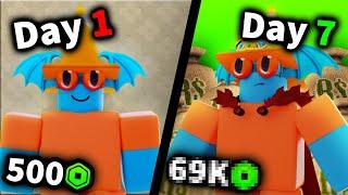 How much ROBUX can you make in 1 WEEK?