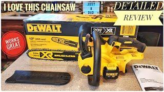 REVIEW of DEWALT 20V MAX XR Chainsaw 12-Inch I LOVE THIS CHAINSAW!  UNBOXING & SETUP