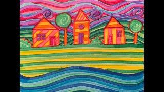 Hundertwasser line drawing