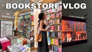 spend the day book shopping with me! *cozy* bookstore vlog + book haul 2024 