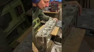 PORTING your CYLINDER HEAD with a DRILL? #shorts #DIY #engine