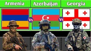 Armenia Vs Azerbaijan Vs Georgia Military Power Comparison 2024|Armenia Vs Azerbaijan