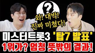 미스터트롯3 "이번주 탑7 발표!" 1위가?? 엄청 뜻밖의 결과!!!