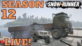 Season 12 LIVE! New Trucks New Region New Cargo Let's Explore North Carolina! DLC/Update Snowrunner
