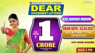 DEAR DAMODAR MORNING SUNDAY DRAW TIME 1 PM DRAW DATE 02.04.2023 LIVE FROM KOHIMA