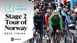 POWERFUL WIN!  | Men's Tour of Norway Stage 2 Race Finish | TNT Sports Cycling