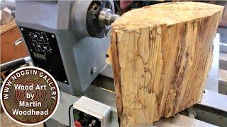 Woodturning. Split Rim, Spalted Bowl.