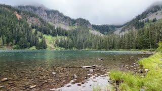 Hike to Annette Lake, Cascade Mountains, Washington | Forest and Alpine lake