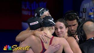 Team USA SMASHES the WORLD RECORD in 4x100m medley relay at short course worlds | NBC Sports