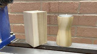 Craft Fair - Tulipwood Tea Light Holder - Wood turning