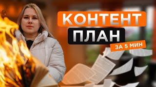 Контент план на месяц за 5 МИНУТ | Шаблон | Легкий способ | Простая инструкция | Где найти идеи