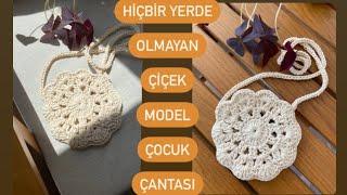 ÇOK KOLAY ÇOCUK ÇANTASI YAPILIŞI /Hiçbir Yerde Olmayan Çiçek Model Çocuk Çantası #çantayapımı #diy