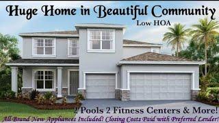 HUGE 3,278 sq ft 4/3.5/3 New Home for Sale in Lutz Florida