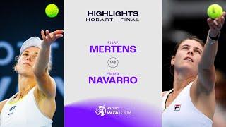 Elise Mertens vs. Emma Navarro | 2024 Hobart Final | WTA Match Highlights