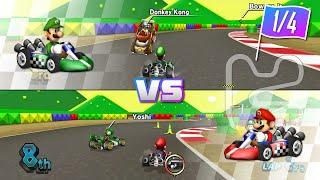 Mario vs Luigi on all Courses (Standard Kart M) [Part 1/4] - Mario Kart Wii Gameplay [Splitscreen]