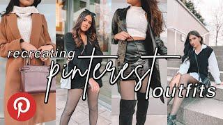 RECREATING PINTEREST FITS & PICS | 2022 aesthetic winter to spring outfits, bts content creator vlog