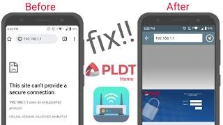 Can't access 192.168.1.1 admin PLDT WiFi 2022 || The connection to 192.168.1.1 is not secure. fix!