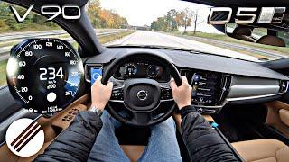 VOLVO V90 D5 2.0 AWD TOP SPEED AUTOBAHN POV DRIVE 