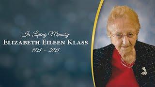 Elizabeth Eileen Klass Funeral Service