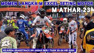 Momen Langka M Excel Langsung Seting Motor M Athar 23 Buat Lawan Dadan KR  Kejurda Grasstrack Tasik