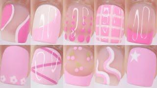 HUGE NEW NAIL ART COMPILATION  | quick and easy pink nail design ideas