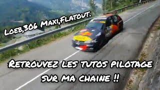 Loeb au rupteur en 306 maxi (184km/h)Rallye du Montblanc 2021