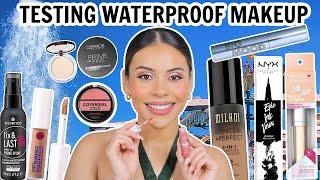 Testing DRUGSTORE WATERPROOF Makeup  is it actually waterproof?? (Amusement park wear test) 