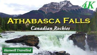 Athabasca Falls on Icefields Parkway, Jasper National Park - Alberta Canada 4K