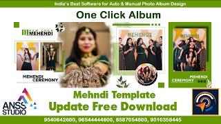 One Click Album 2024 Mehndi Template Update | Free Download | Anss Studio 9540642600