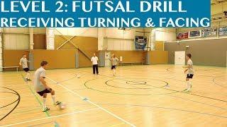 Futsal Training Drill: Level 2 Receiving Turning and Facing