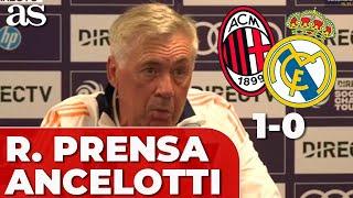 ANCELOTTI, RUEDA PRENSA completa MILAN 1 - REAL MADRID 0 hoy : ARDA GULER, ENDRICK...